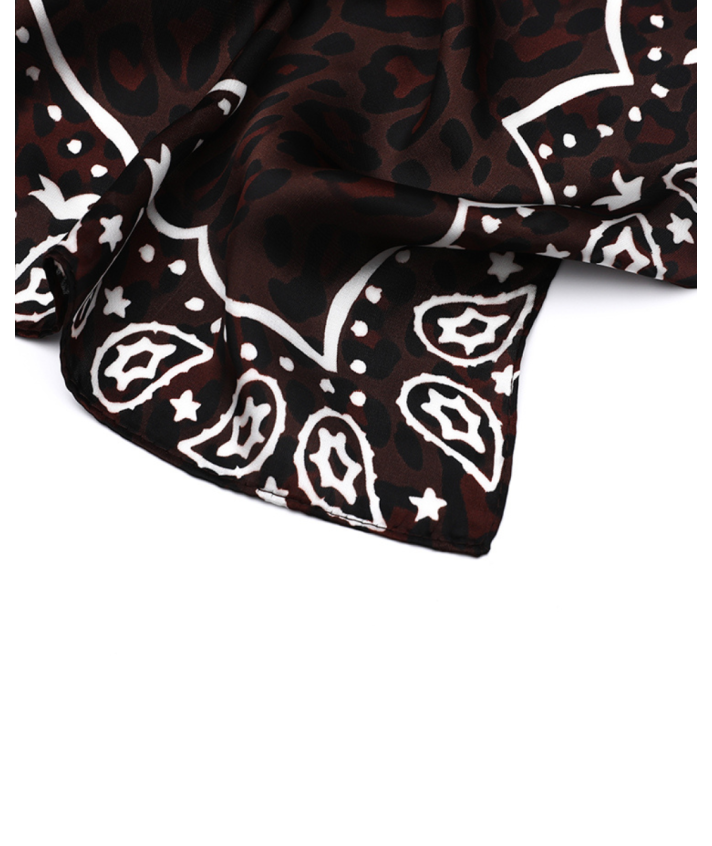 Satijn bandana sjaaltje met luipaardprint