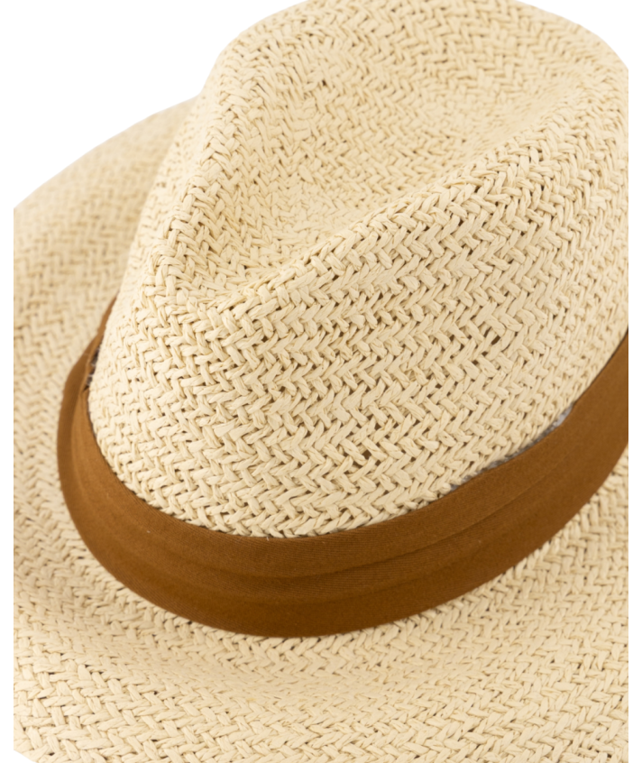 Mauritius raffia zomerhoed in bruin