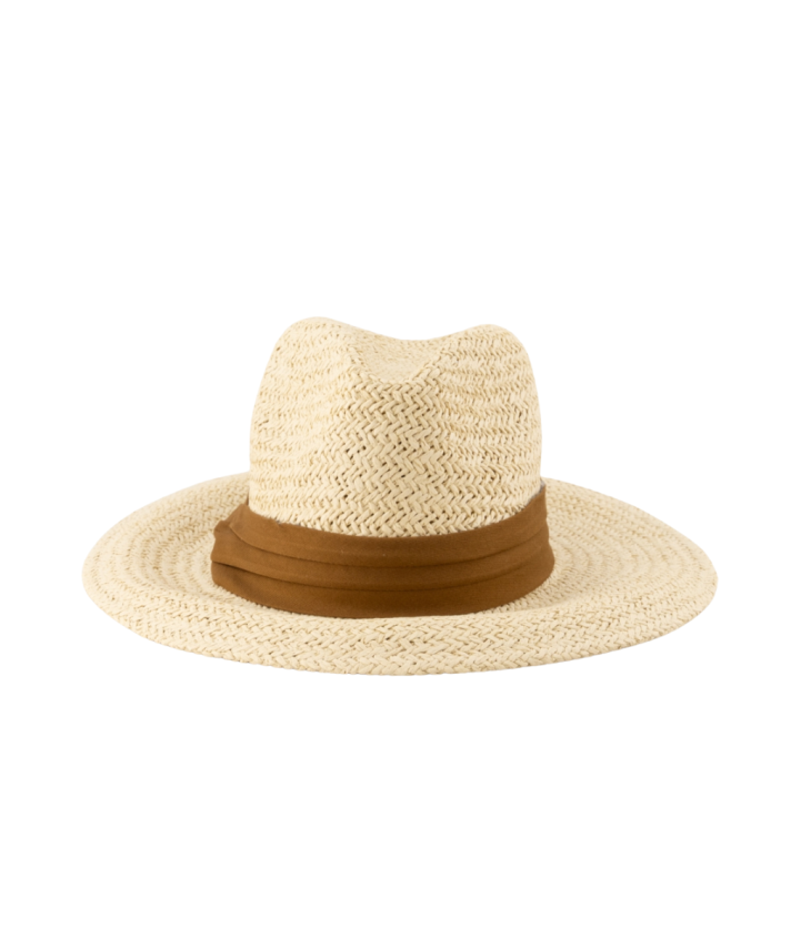 Mauritius raffia zomerhoed in bruin
