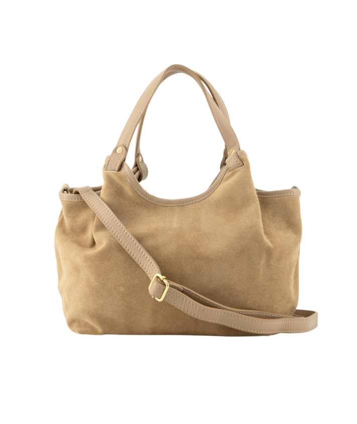 Jacky suède handtas - Beige