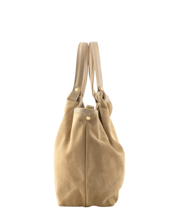 Jacky suède handtas - Beige
