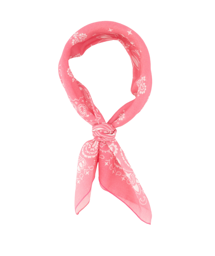 Zijde-blend bandana sjaal in roze