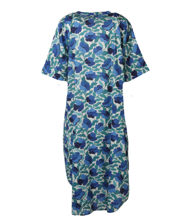 Lange katoenen kaftan met bloemenprint