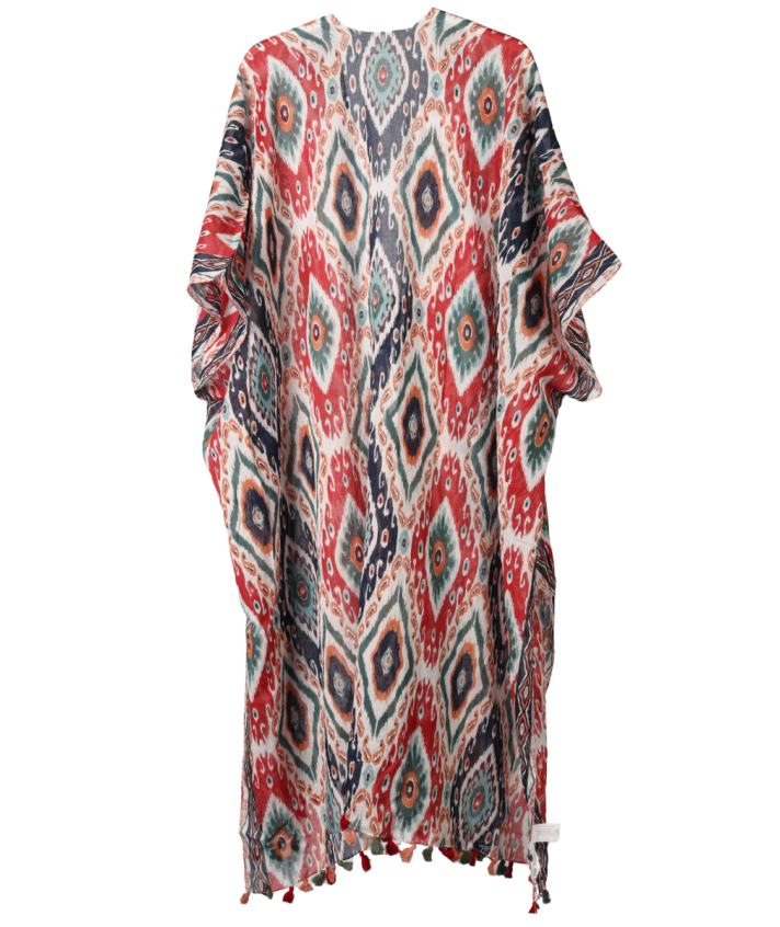 Luchtige katoenen kimono – Azteken print