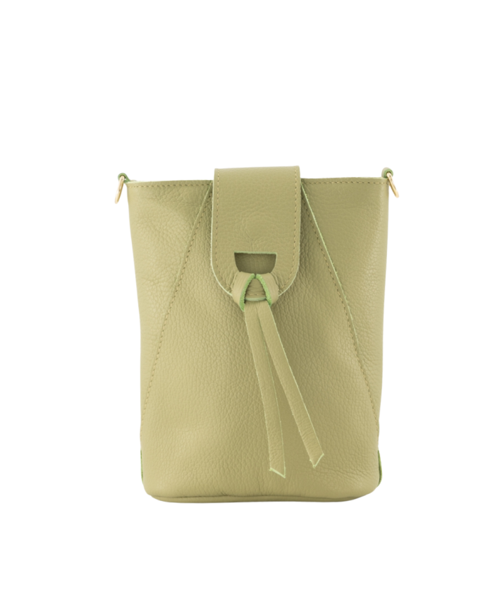 Kendra leren crossbody tas in olijfgroen