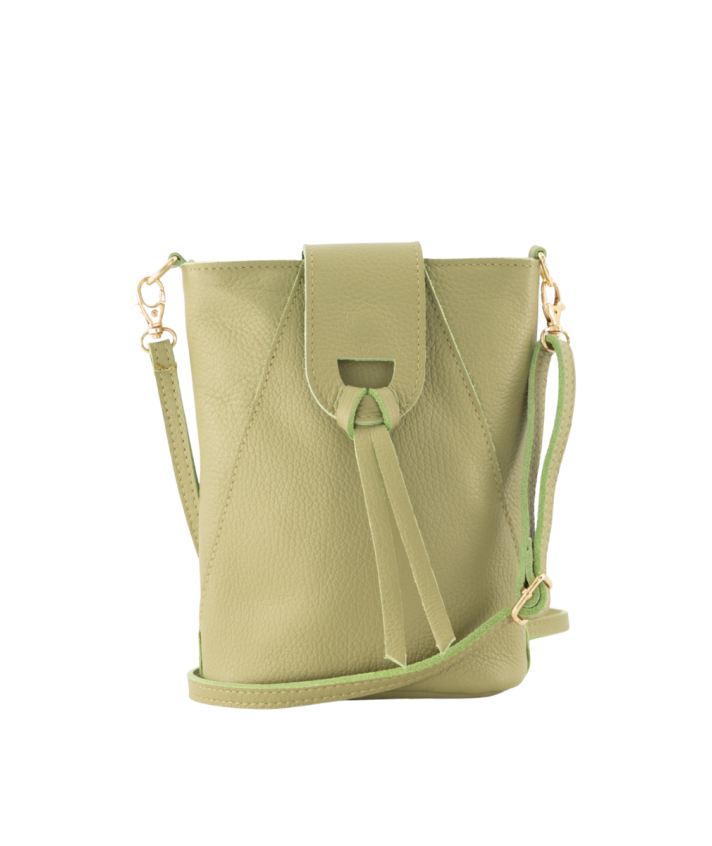 Kendra leren crossbody tas in olijfgroen
