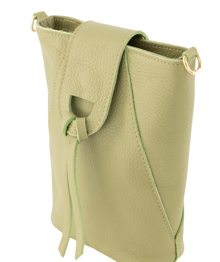 Kendra leren crossbody tas in olijfgroen