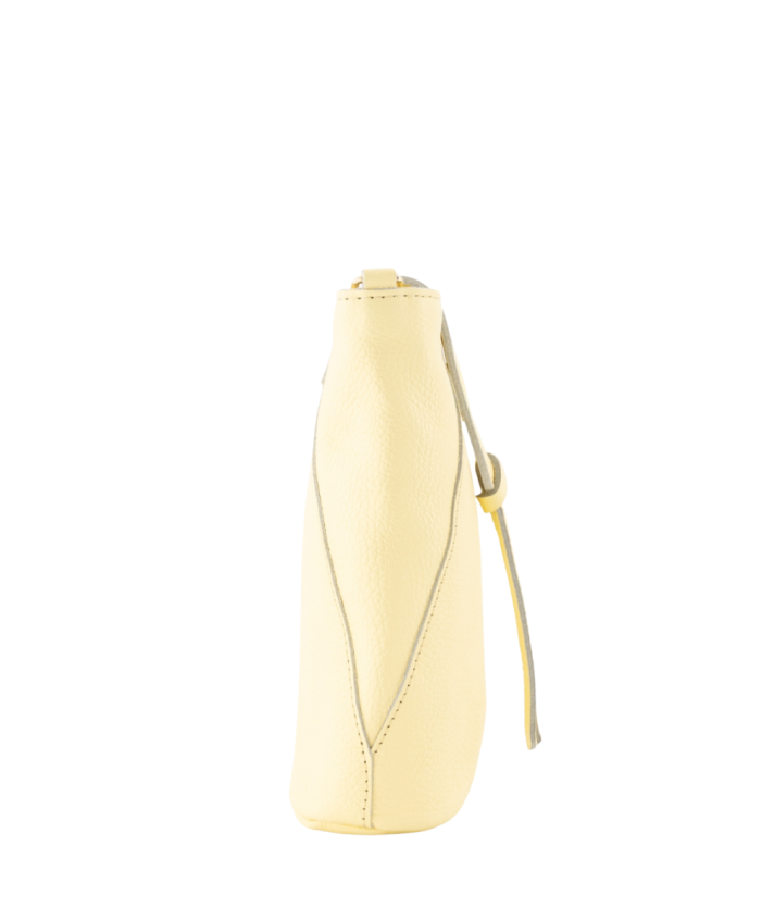 Kendra leren crossbody tas in botergeel