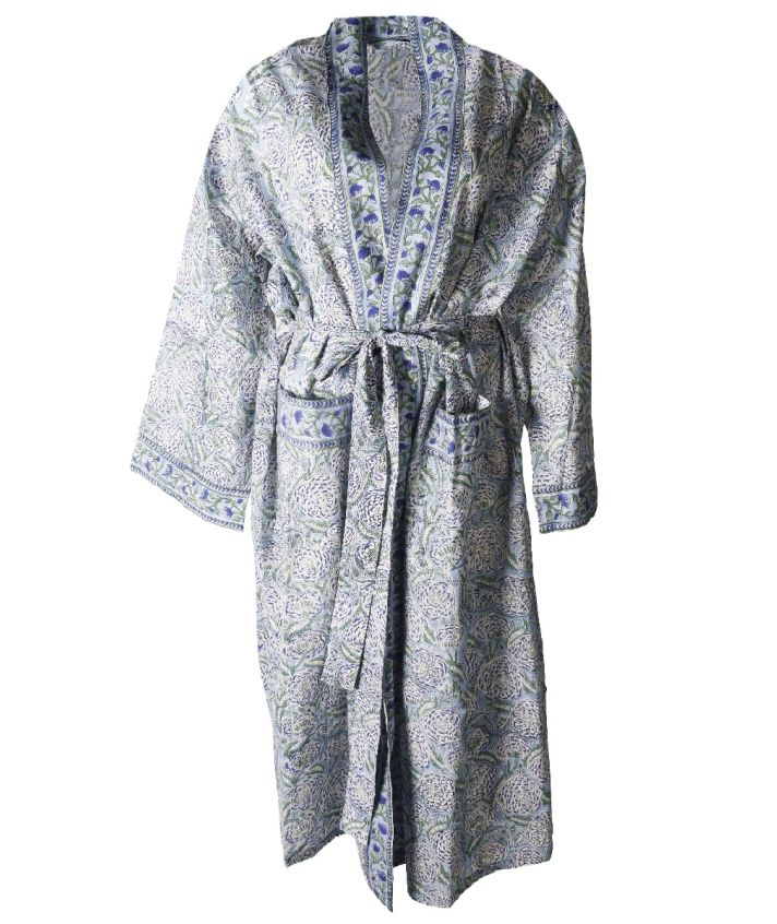 Lange kimono met bloemenprint