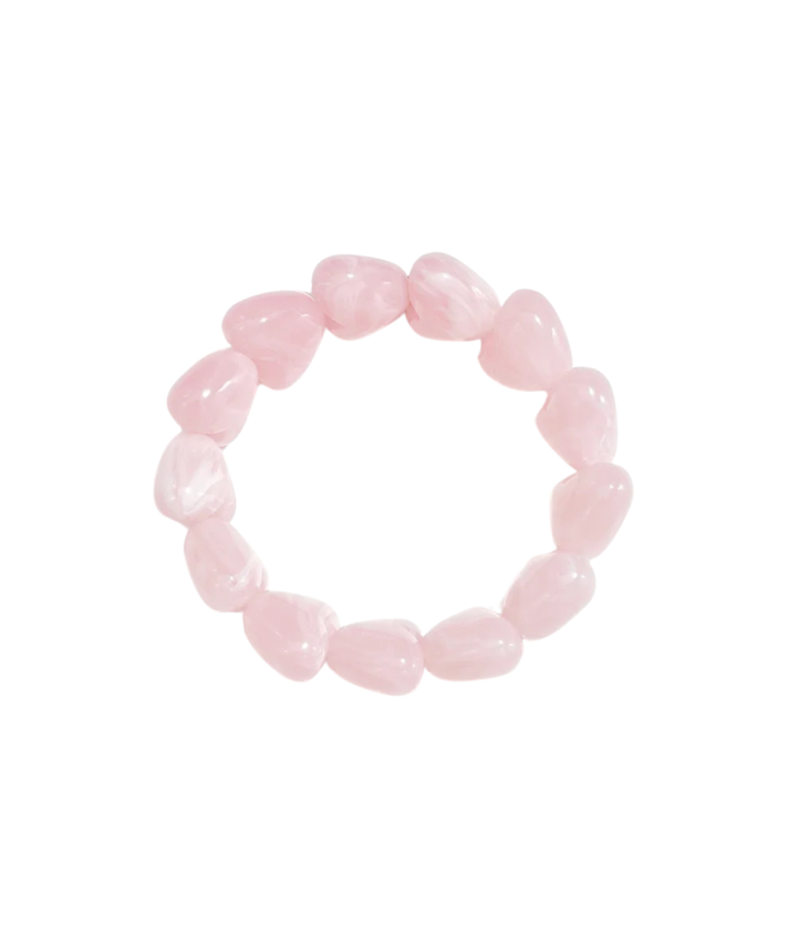 Chunky hartjes armband met marmer effect