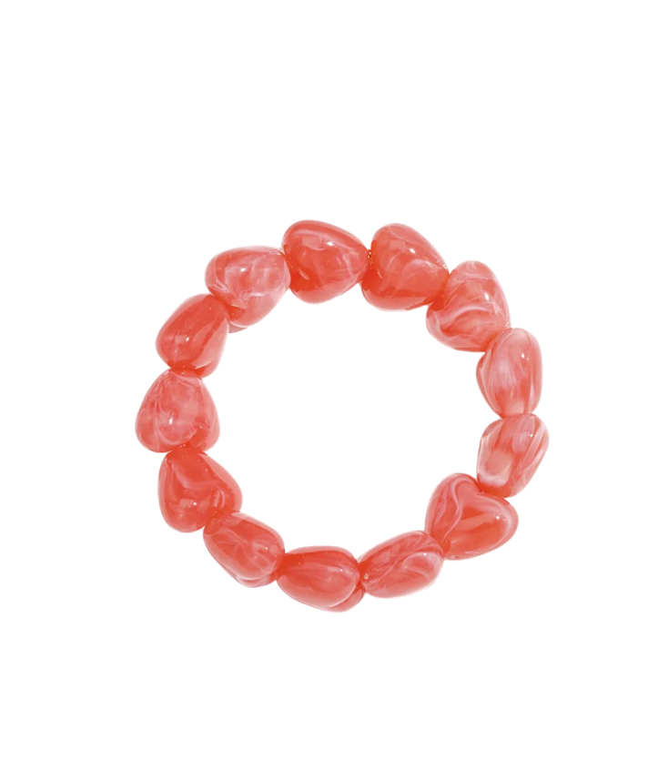 Chunky hartjes armband met marmer effect
