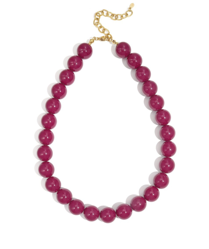 Chunky kralenketting in roze