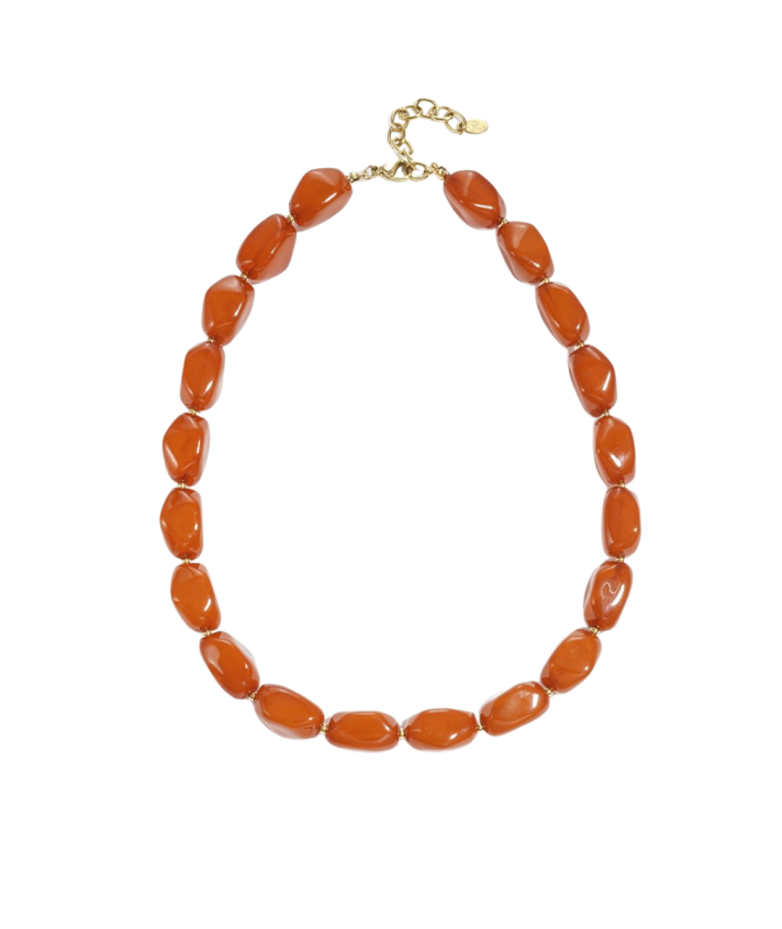 Lizza kralenketting in roest oranje