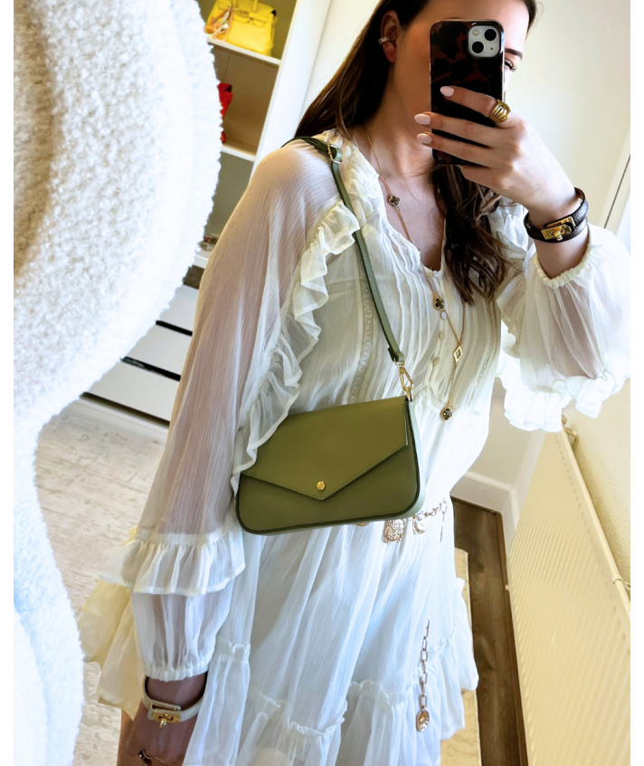 Kylie lederen clutch