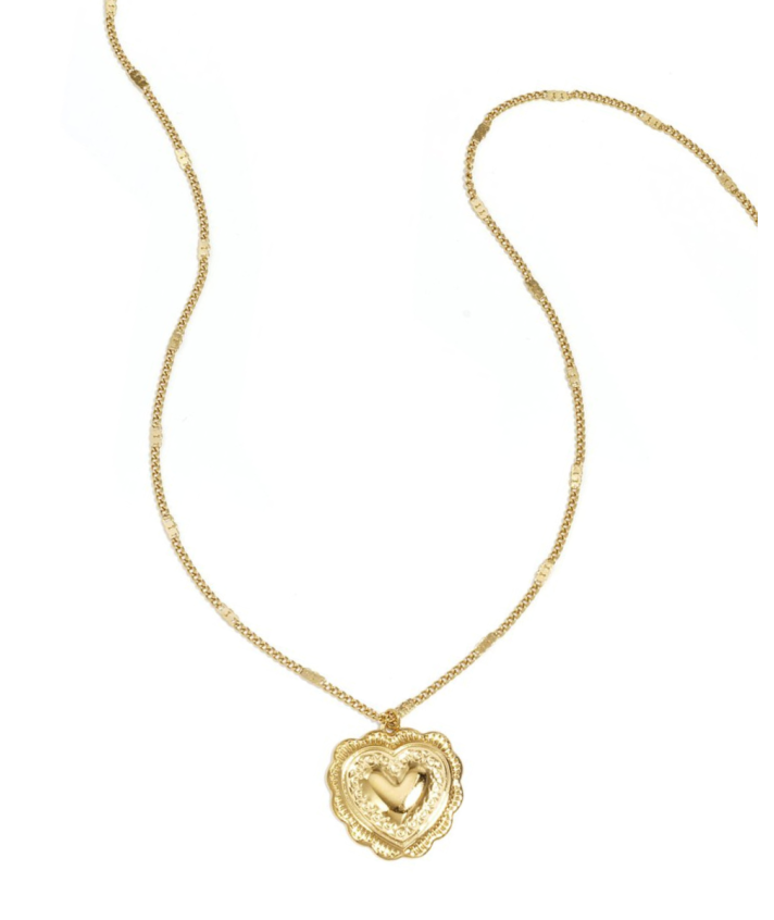 Lange schakelketting met muntbedel