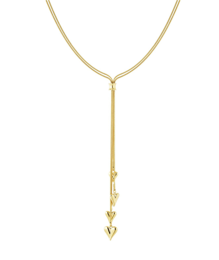 Lange ketting met hartjes