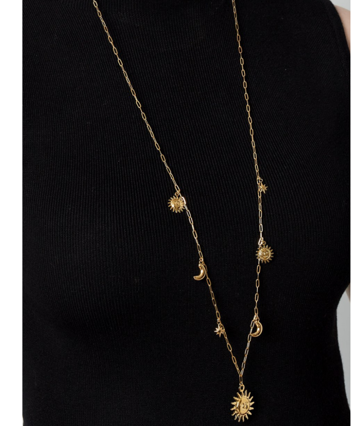 Zon en maan lange schakelketting