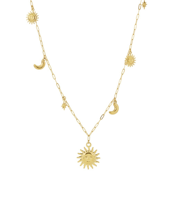 Zon en maan lange schakelketting