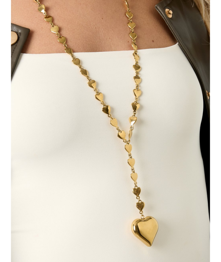 Lange Y-ketting – hartjesdesign 