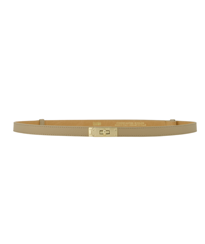 Luna leren riem in truffel