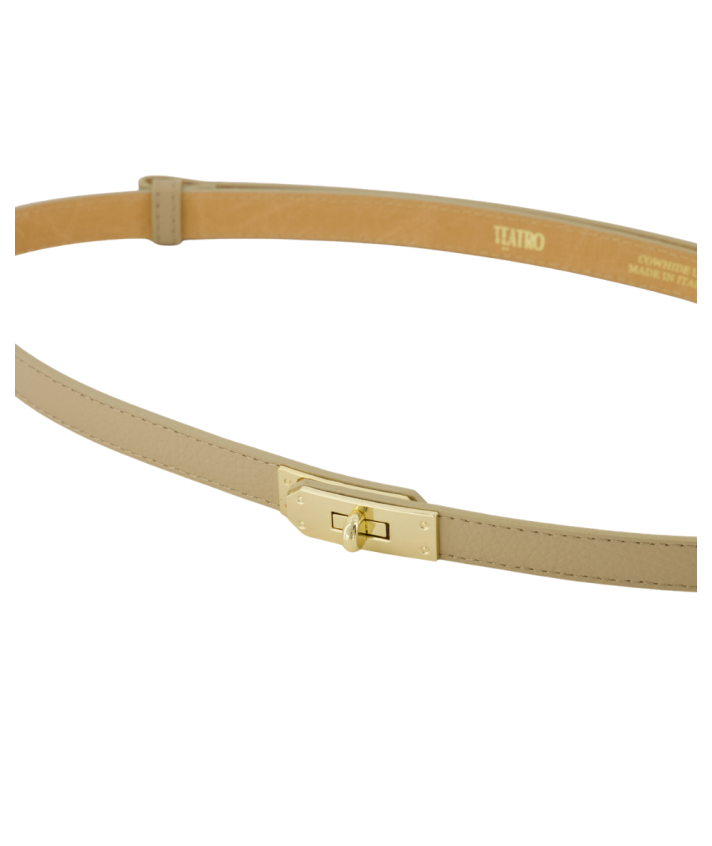 Luna leren riem in truffel