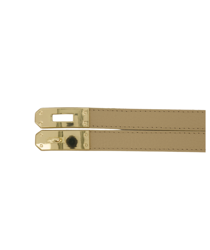 Luna leren riem in truffel