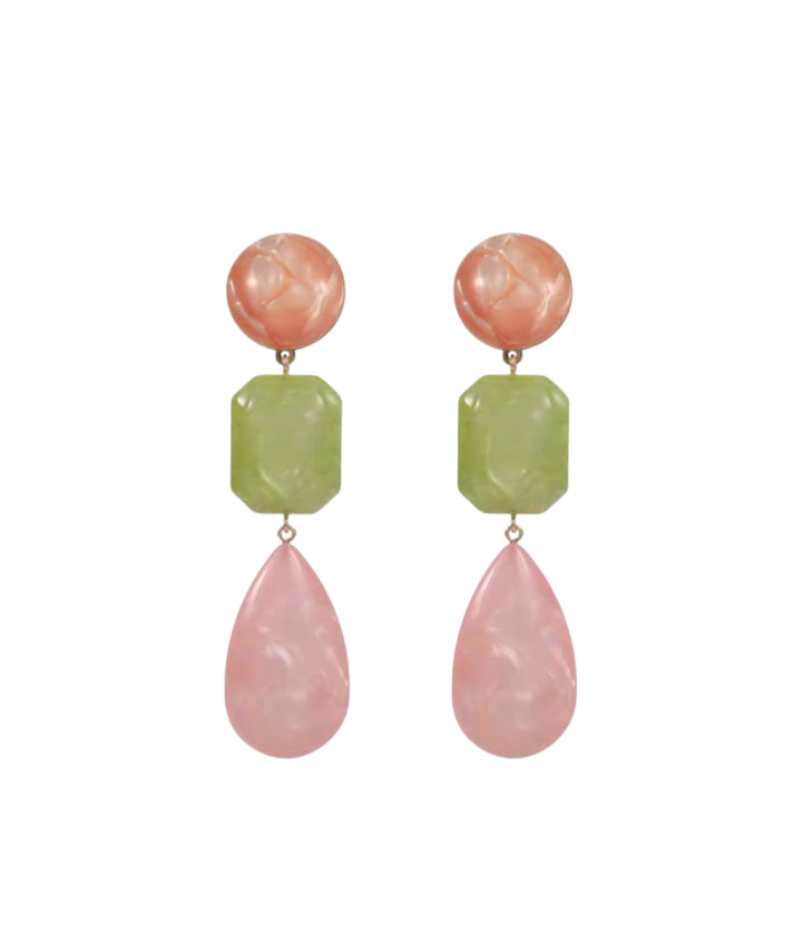 Statement oorbellen pastel kralen
