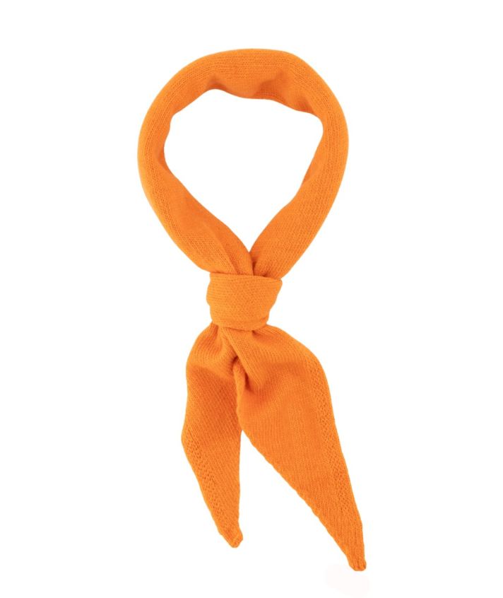 Kasjmier-mix driehoek sjaaltje in oranje