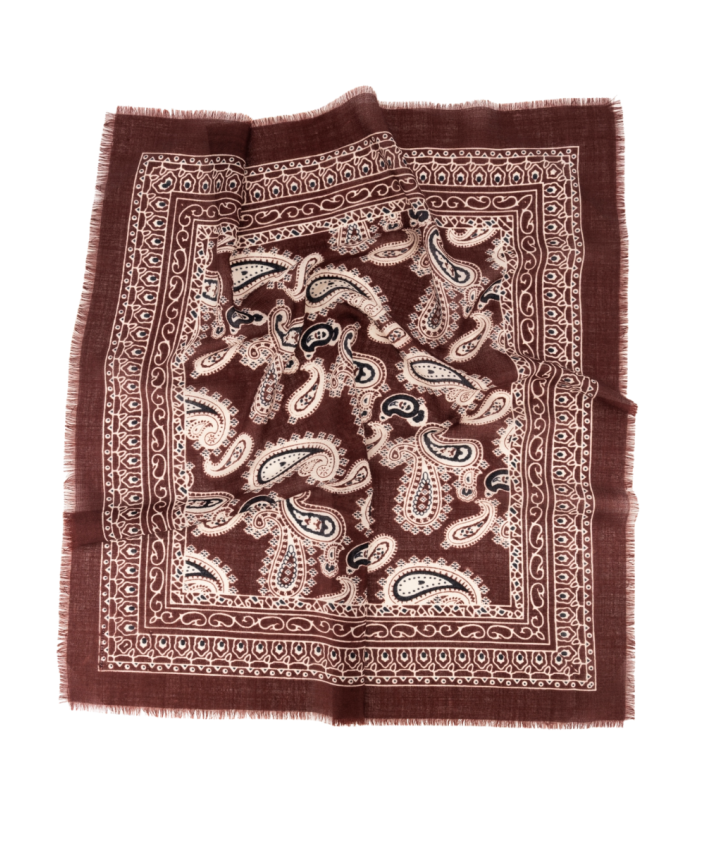 Merinowollen sjaaltje met paisley