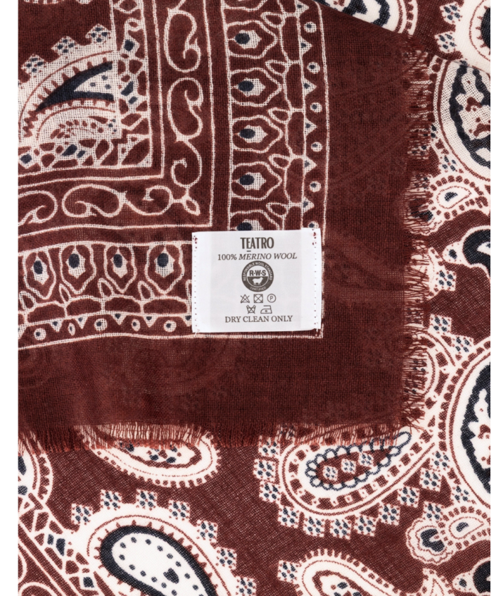 Merinowollen sjaaltje met paisley