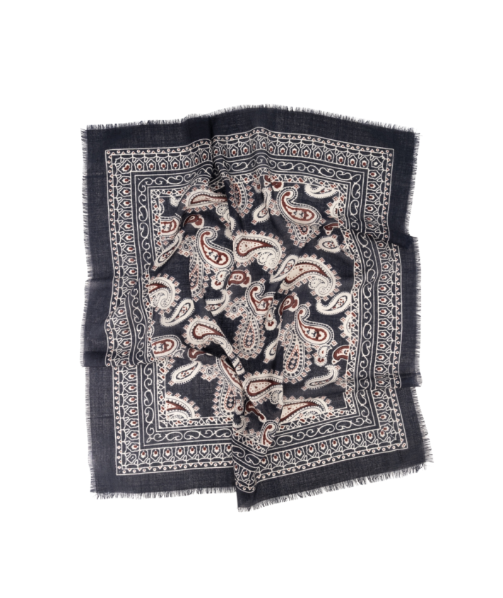 Merinowollen sjaaltje met paisley