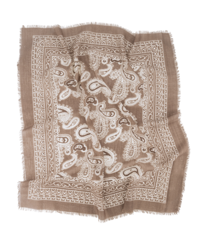 Merinowollen sjaaltje met paisley
