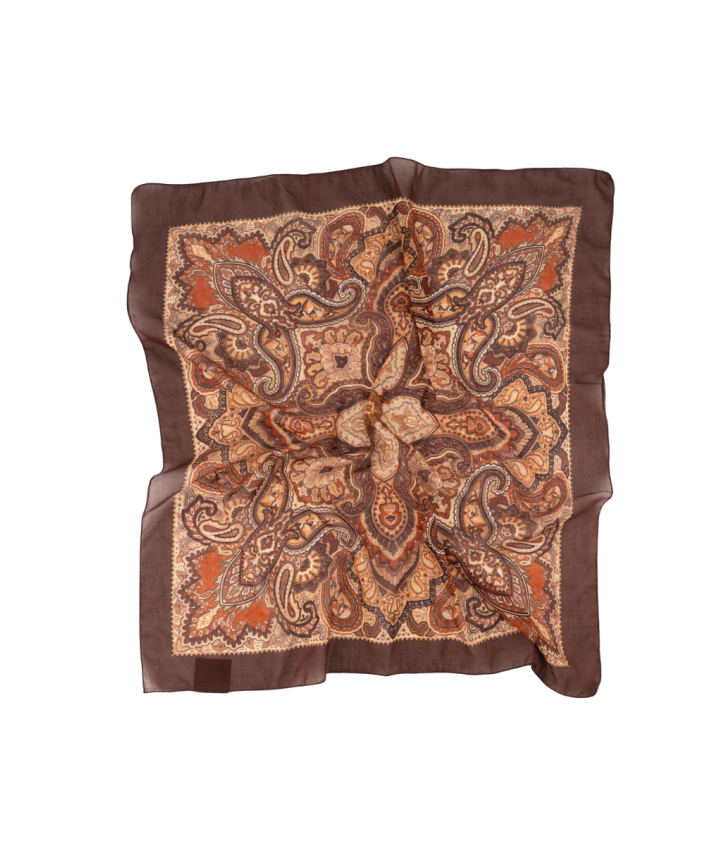 Zijde-blend sjaal met paisleyprint