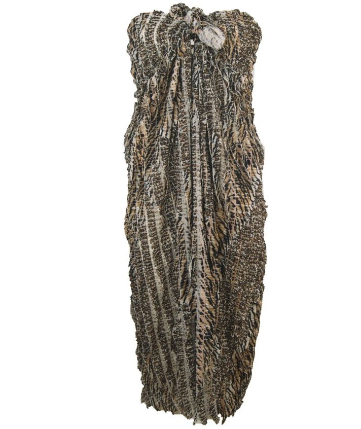 Sarong met ruches en panterprint