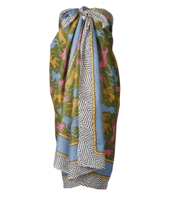 Sarong met kleurrijke panters