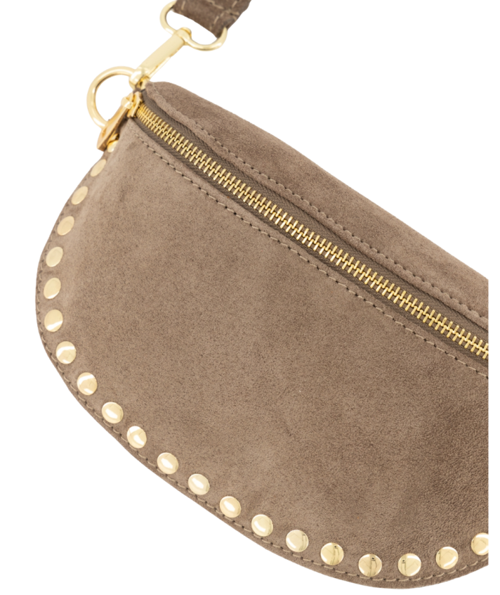 Cato heuptas met studs in taupe