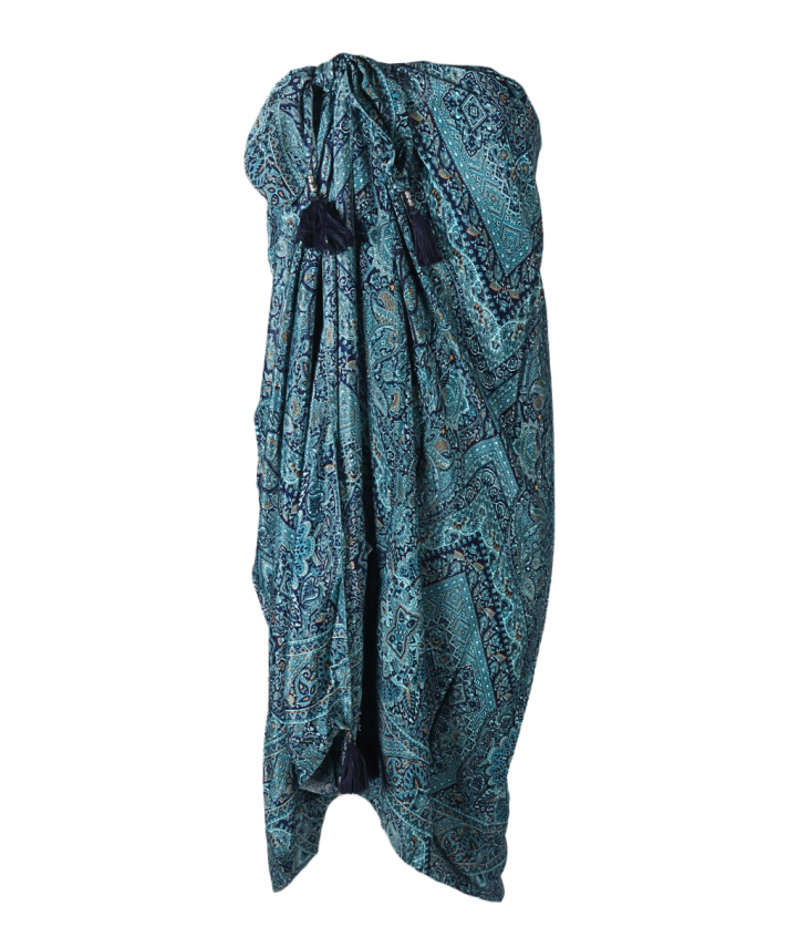 Sarong met paisleyprint en kwastjes