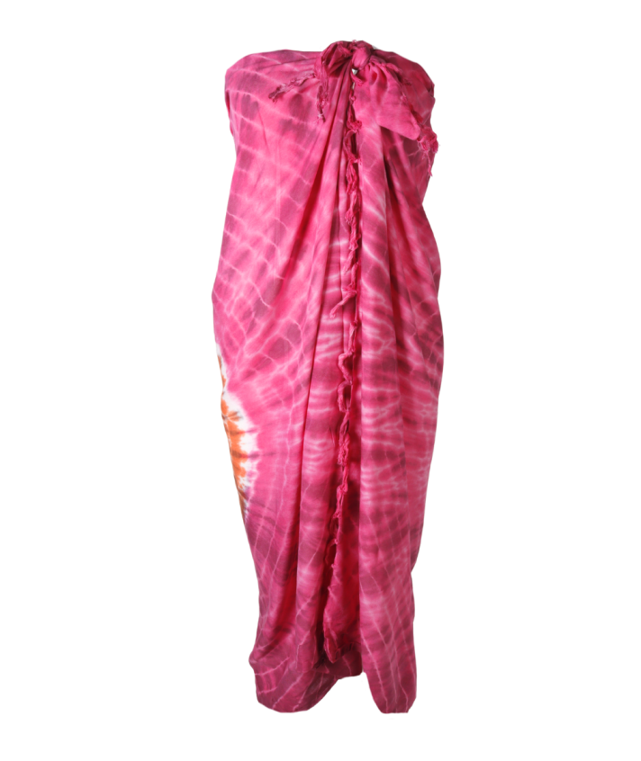 Sarong met tie-dye print in hardroze