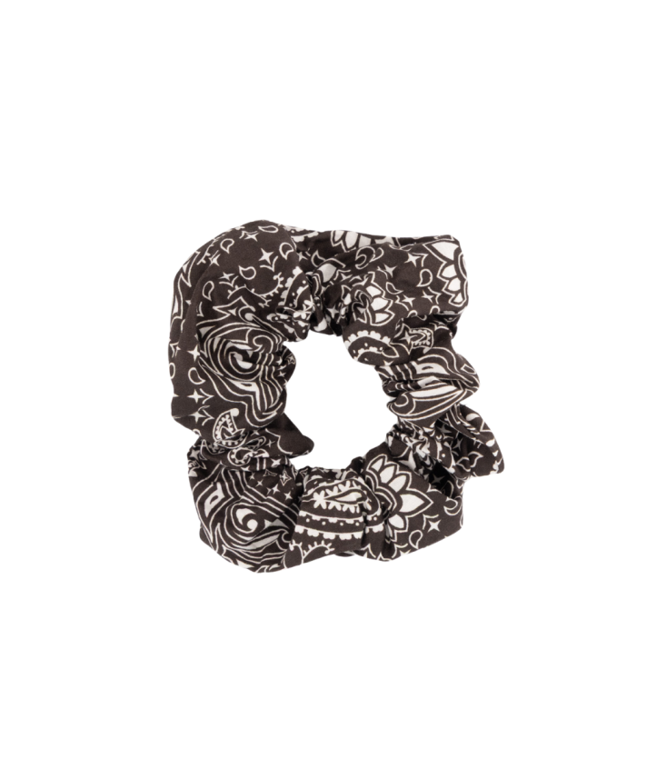 bandana scrunchie in donkerbruin