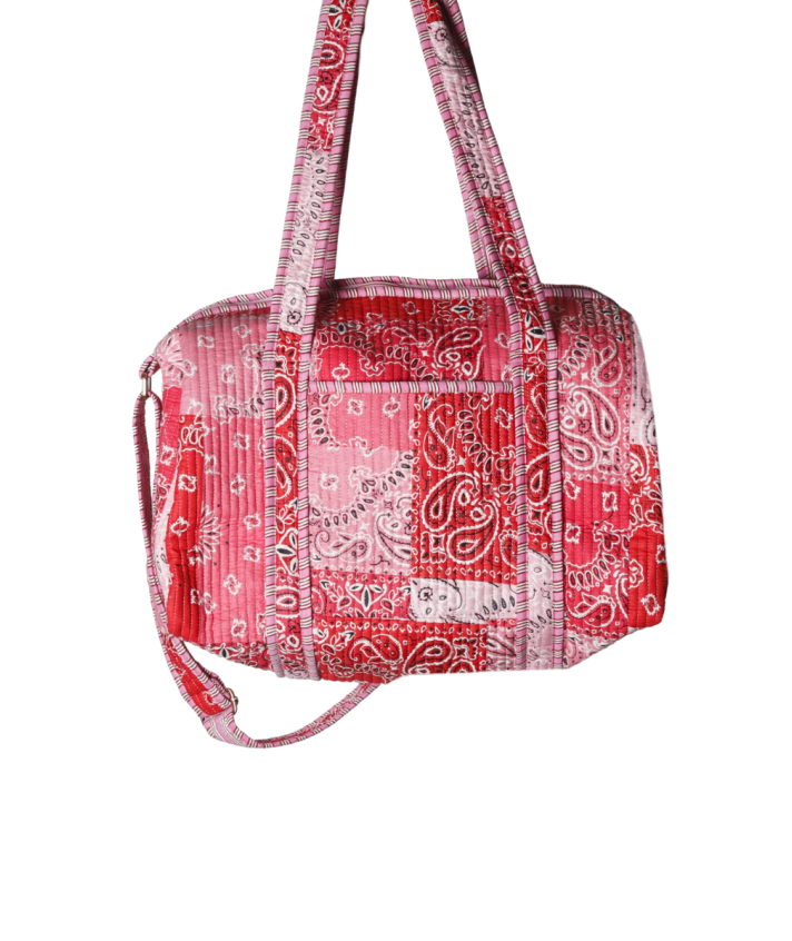 Gewatteerde weekend tas met bandana print