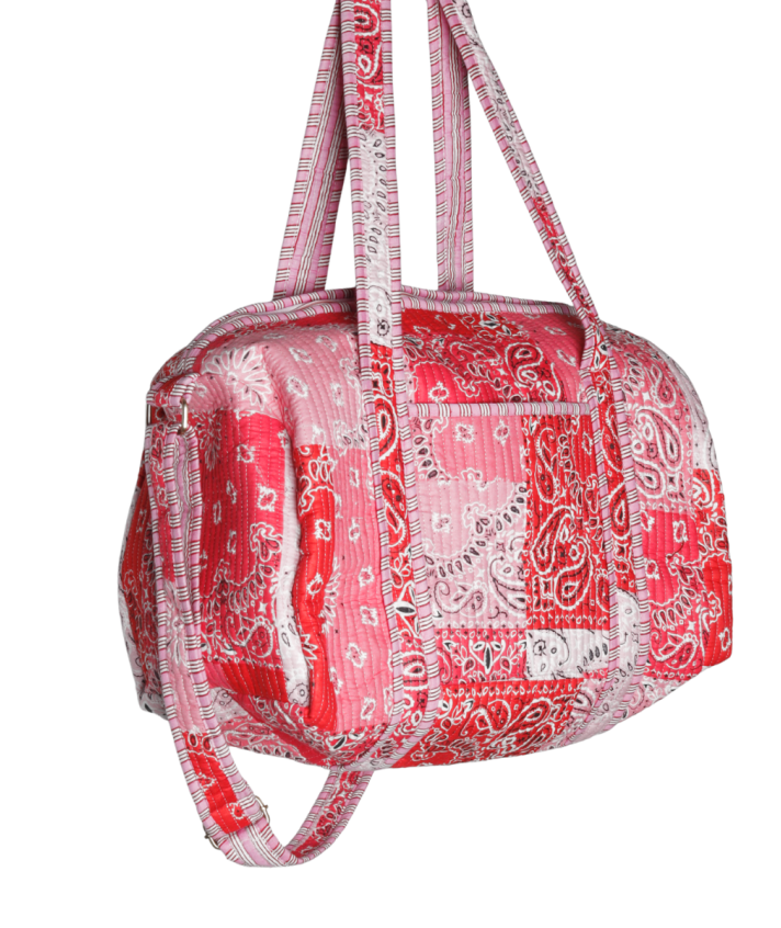 Gewatteerde weekend tas met bandana print