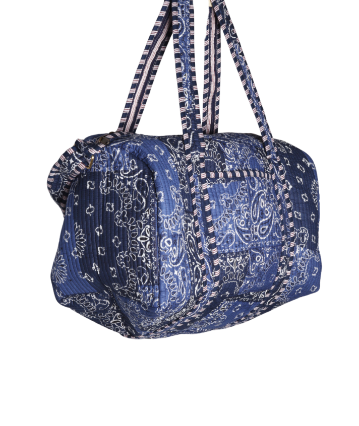 Gewatteerde weekend tas met bandana print