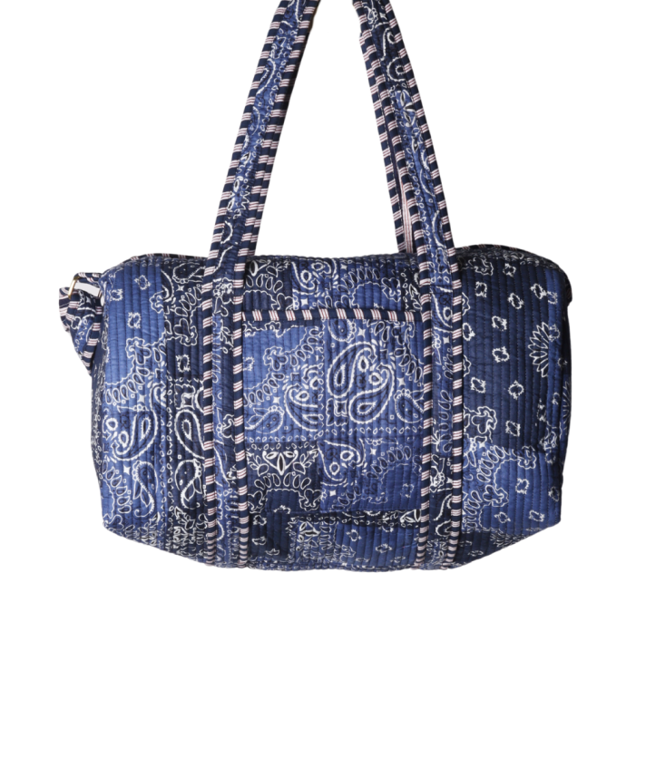 Gewatteerde weekend tas met bandana print