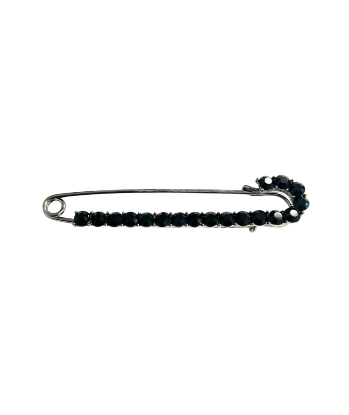 Grote fashion broche speld in zwart
