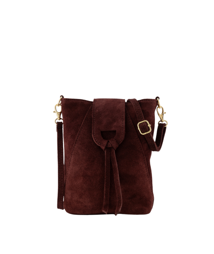 Kendra suède crossbody tas