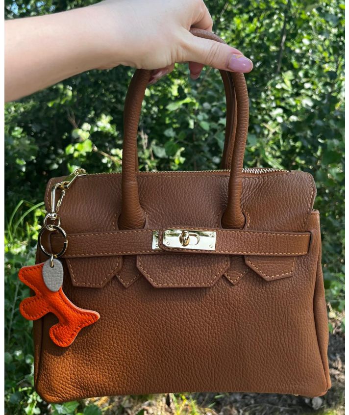 Yara lederen handtas –cognac