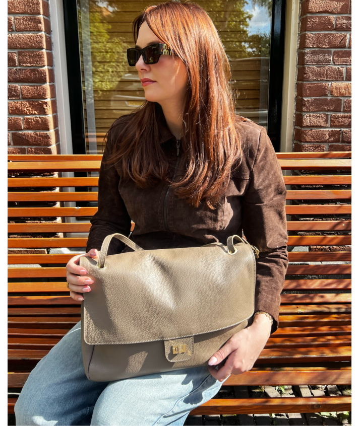 Large Sofia leren schoudertas