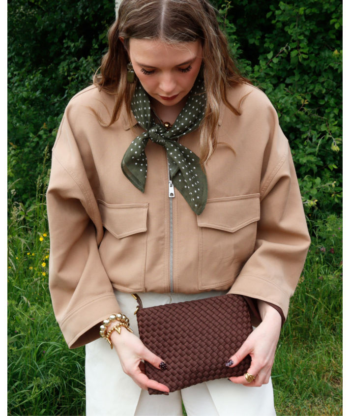 Zila gevlochten clutch
