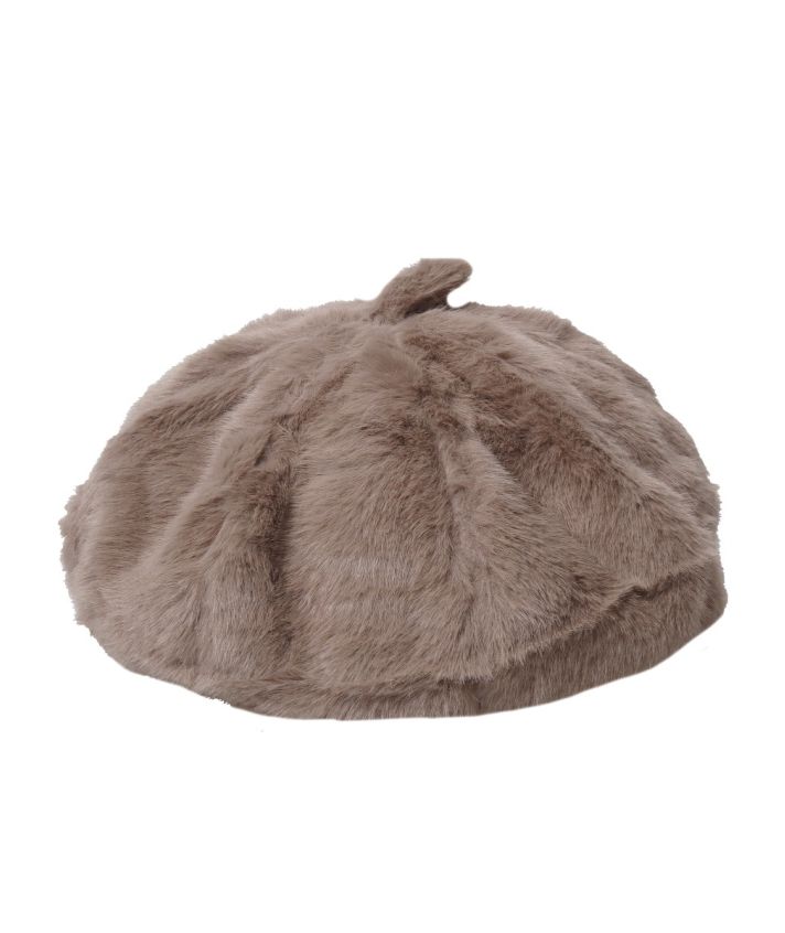 Kunstbont baret in taupe