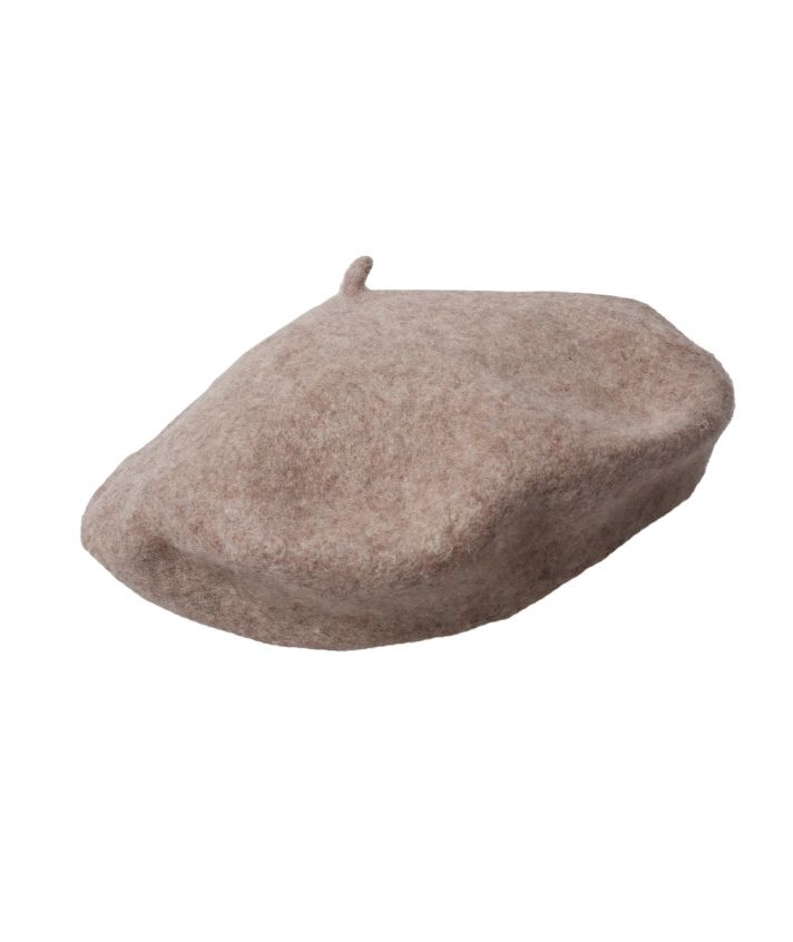 Wollen Franse baret in taupe
